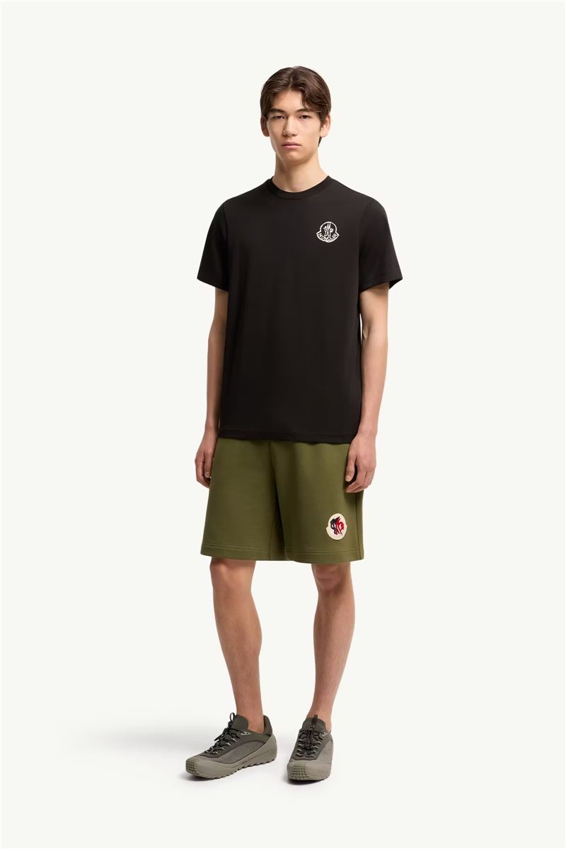 Cotton jersey logo patch t-shirt
