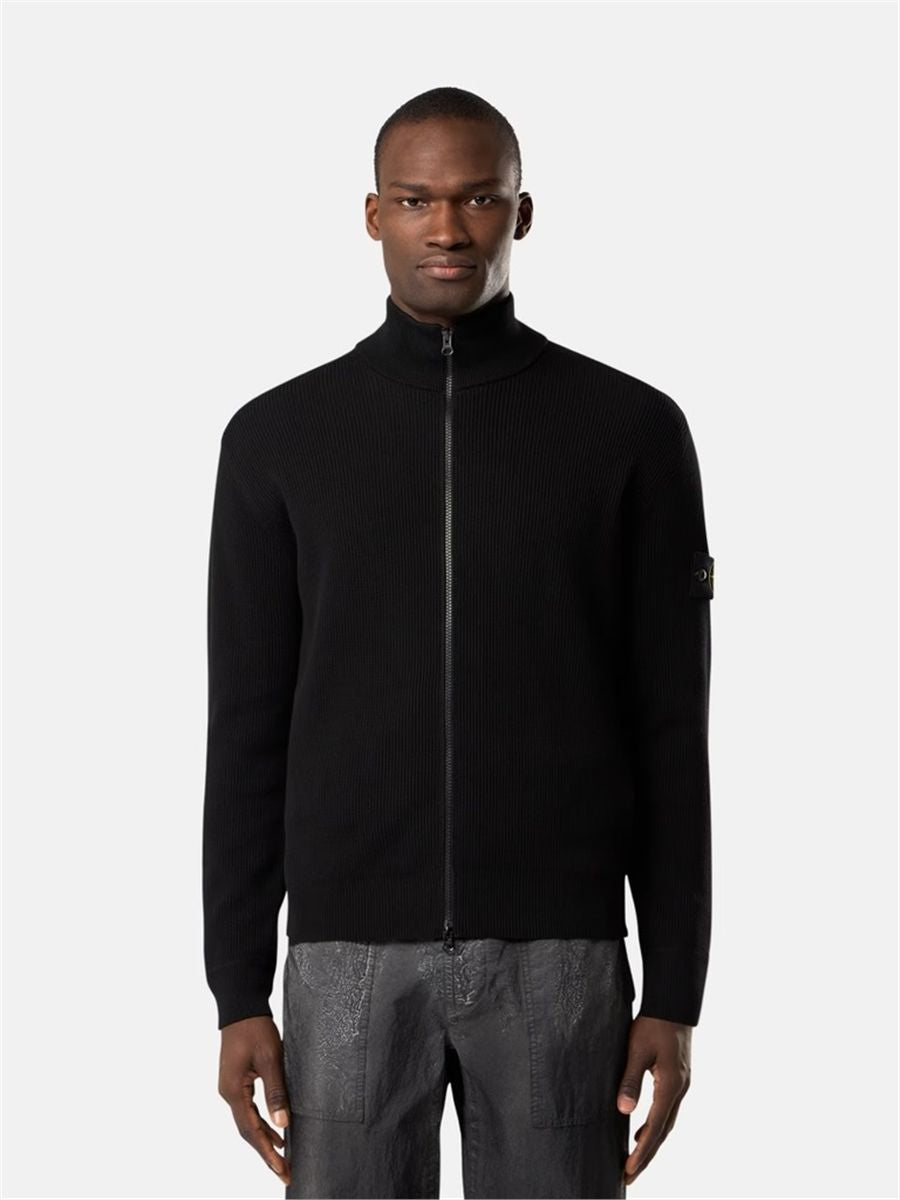 Regular-fit zip-up jumper