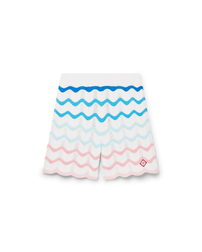 GRADIENT WAVE CROCHET SHORTS -  CASABLANCA -  Verso