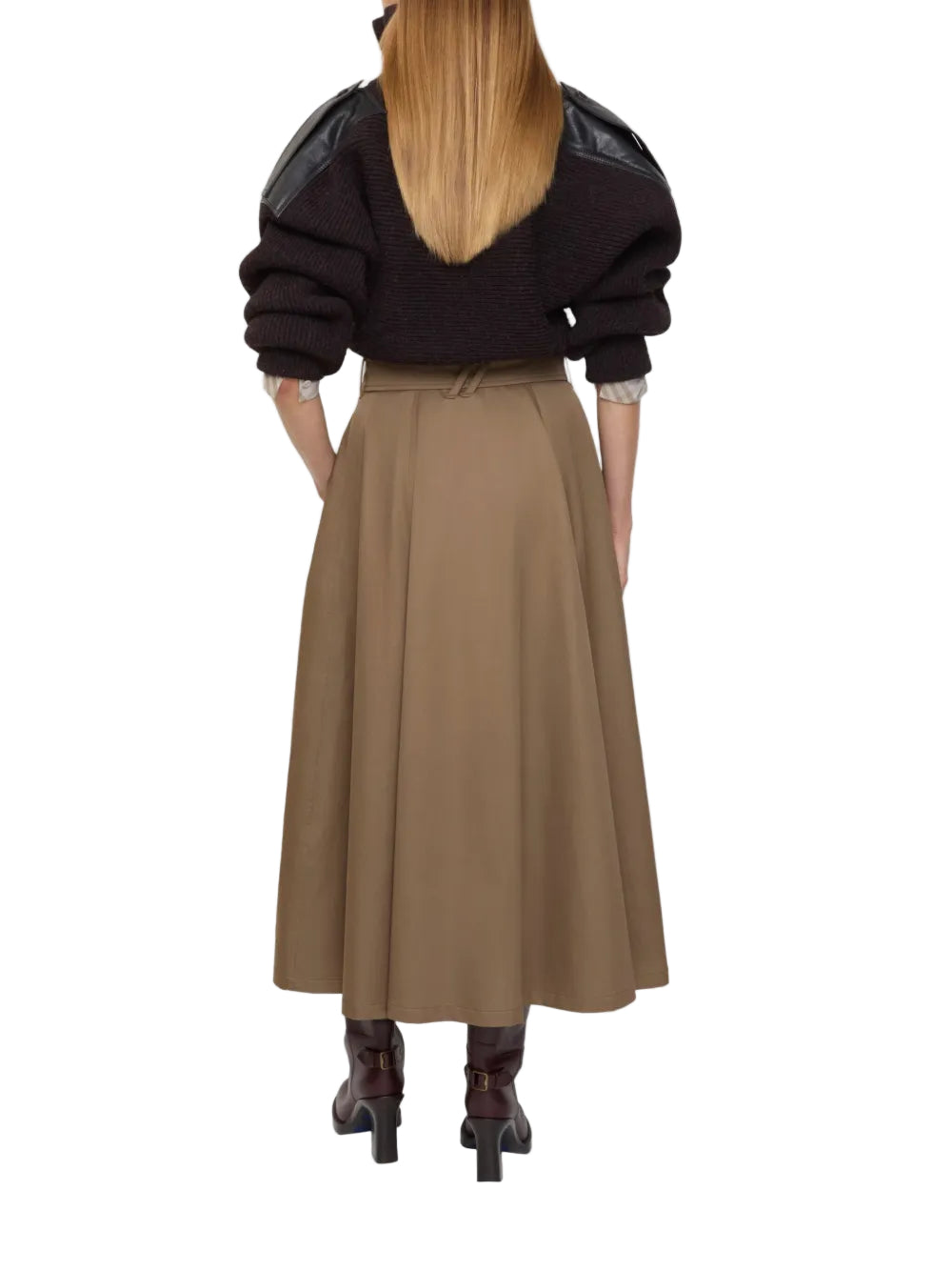 A-line Midi Skirt-BURBERRY-Verso