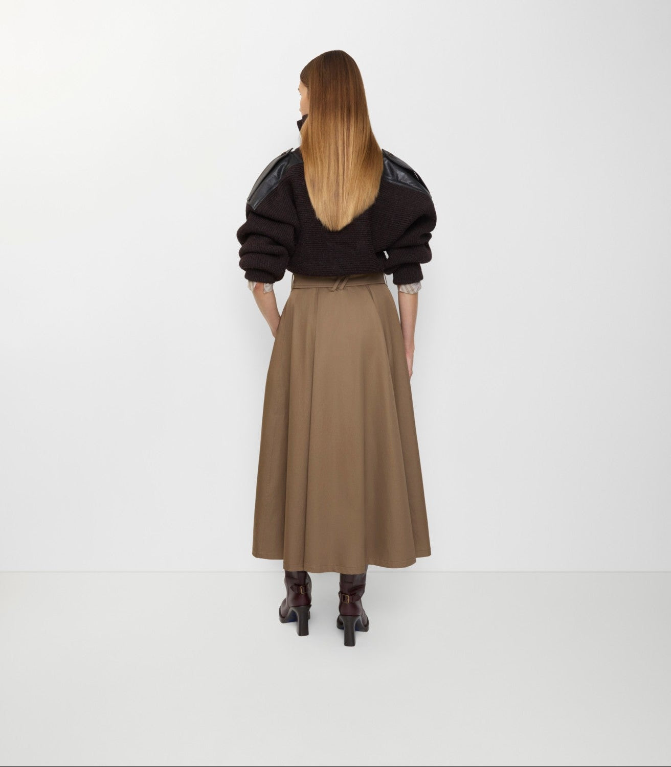 A-line Midi Skirt-BURBERRY-Verso