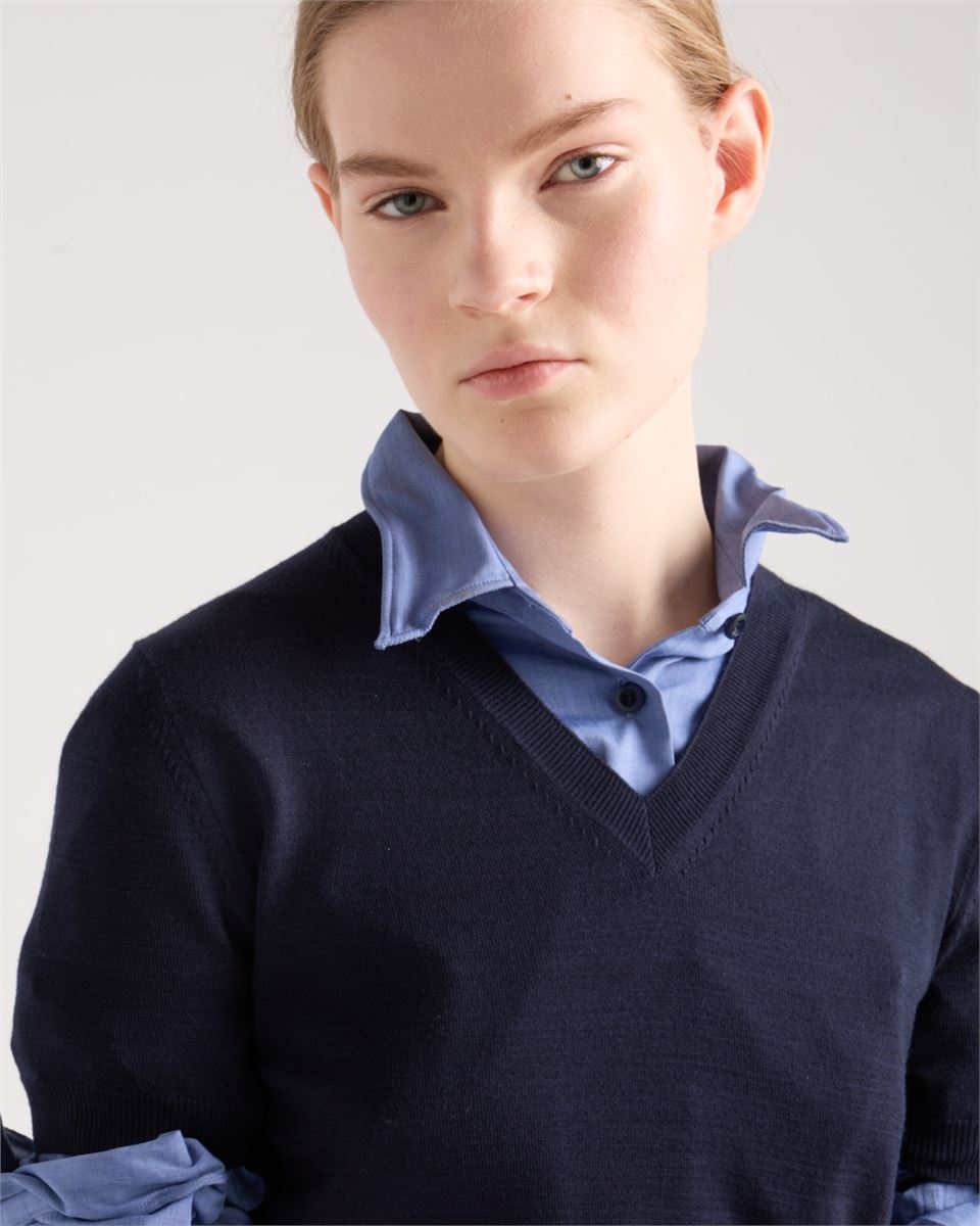 V-NECK WOOL SWEATER -  PRADA -  Verso