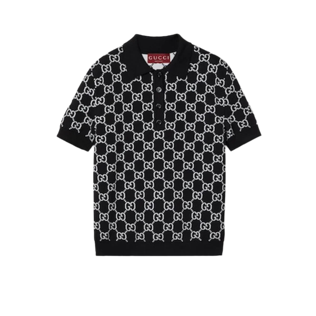 REVERSIBLE GG WOOL JACQUARD POLO SHIRT - GUCCI - Verso