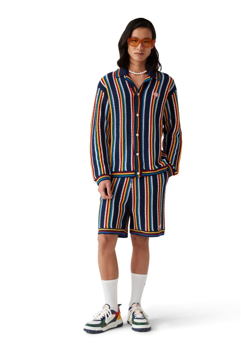 CROCHET STRIPE SHIRT - CASABLANCA - Verso