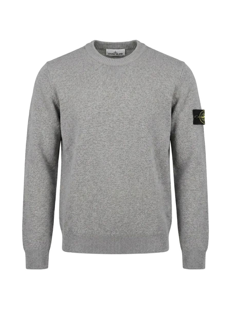 Loose-fit crewneck jumper with ribbed trims-STONE ISLAND-311405-XS-Verso