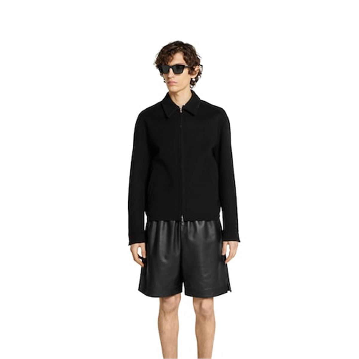 wool double zip jacket