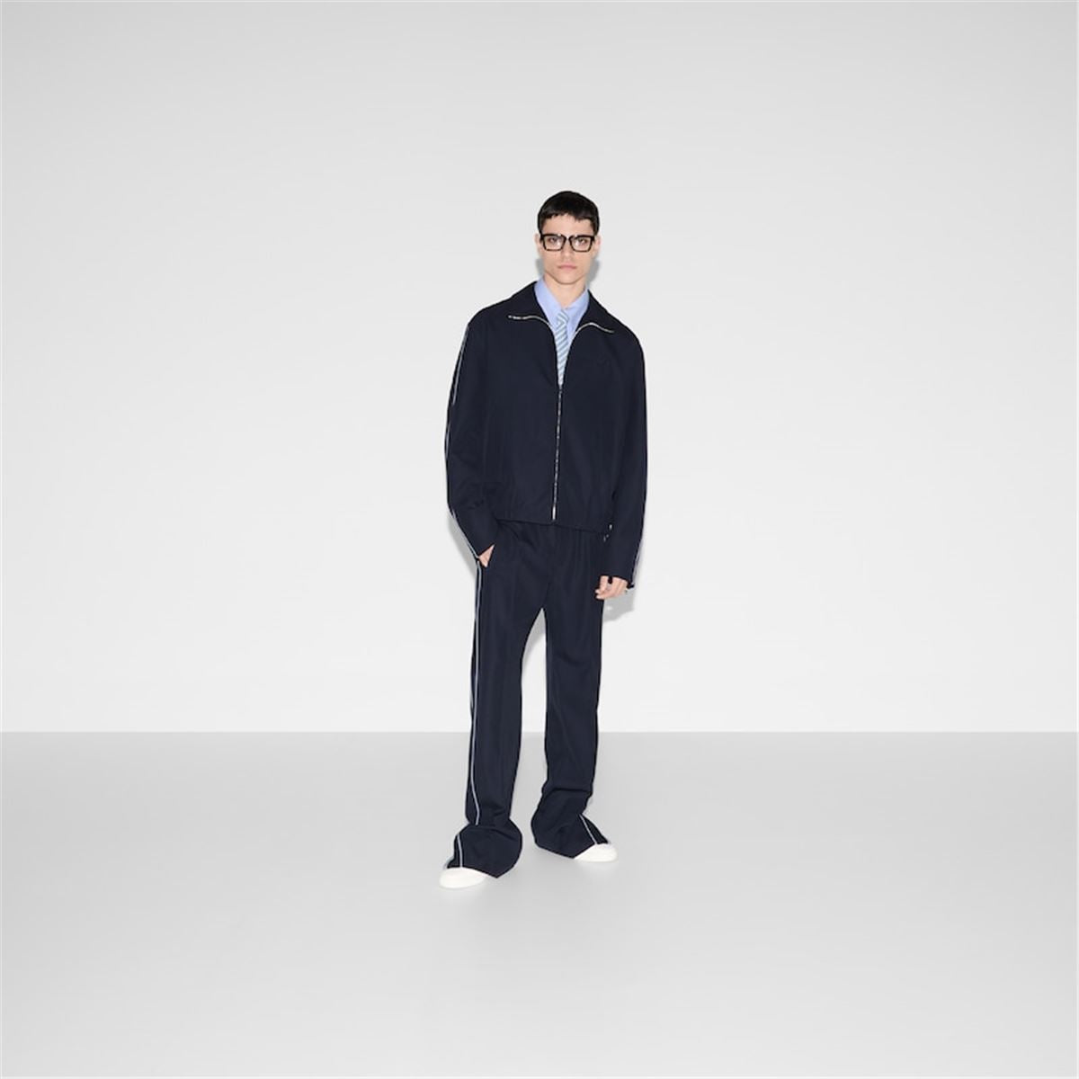 EMBROIDERED WOOL TWILL JACKET -  GUCCI -  Verso