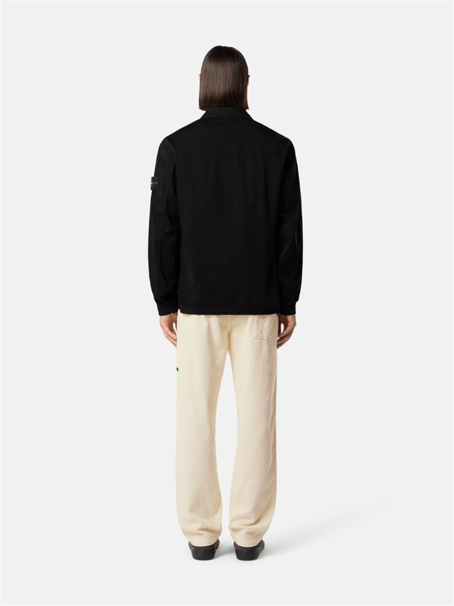 Regular-fit zip-up overshirt with chest pockets-STONE ISLAND-Verso