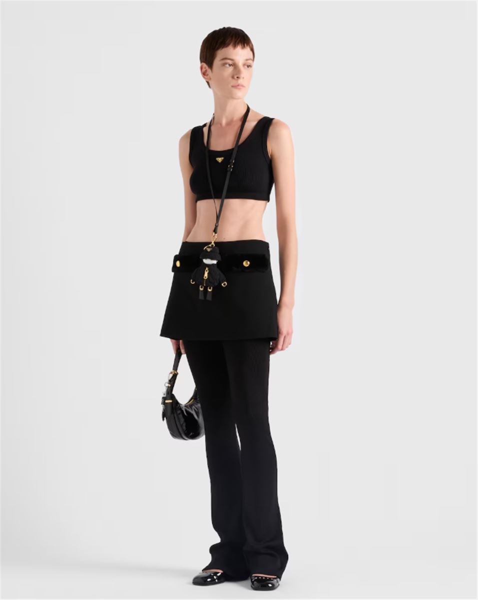 RIBBED KNIT JERSEY PANTS -  PRADA -  Verso