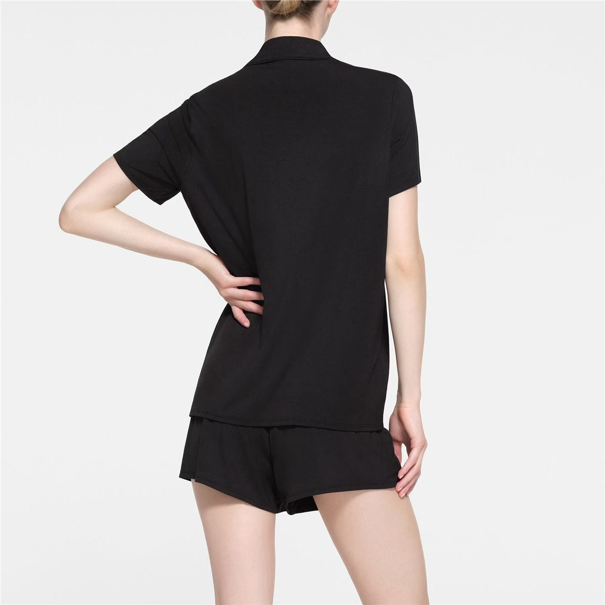 Sleep short sleeve button up set-SKIMS-Verso