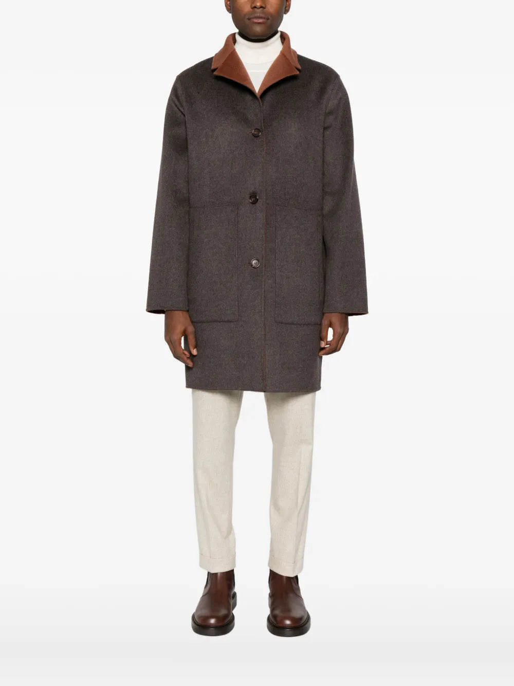 Button-fastening coat-ALICIA AUDREY-Verso