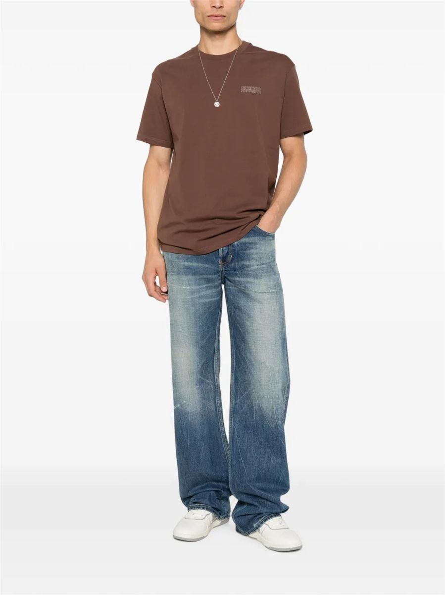 T-shirt in cotton with givenchy paris gros grain-GIVENCHY-Verso