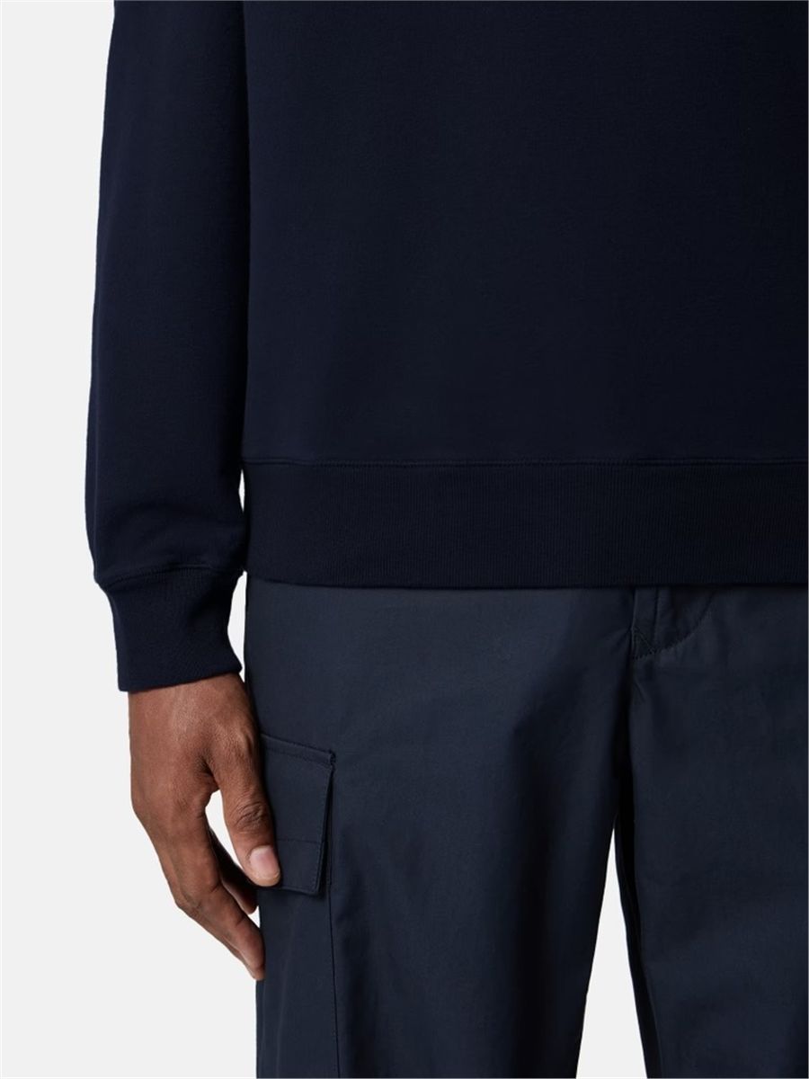 Regular-fit collared sweatshirt with chest pockets