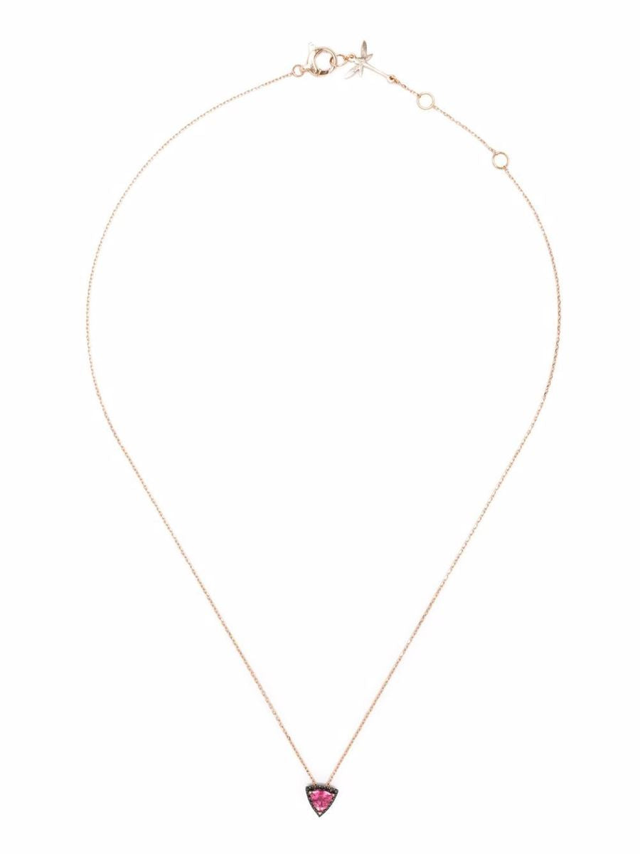 18KT ROSE GOLD EARRINGS AND NECKLACE - ANAPSARA - Verso