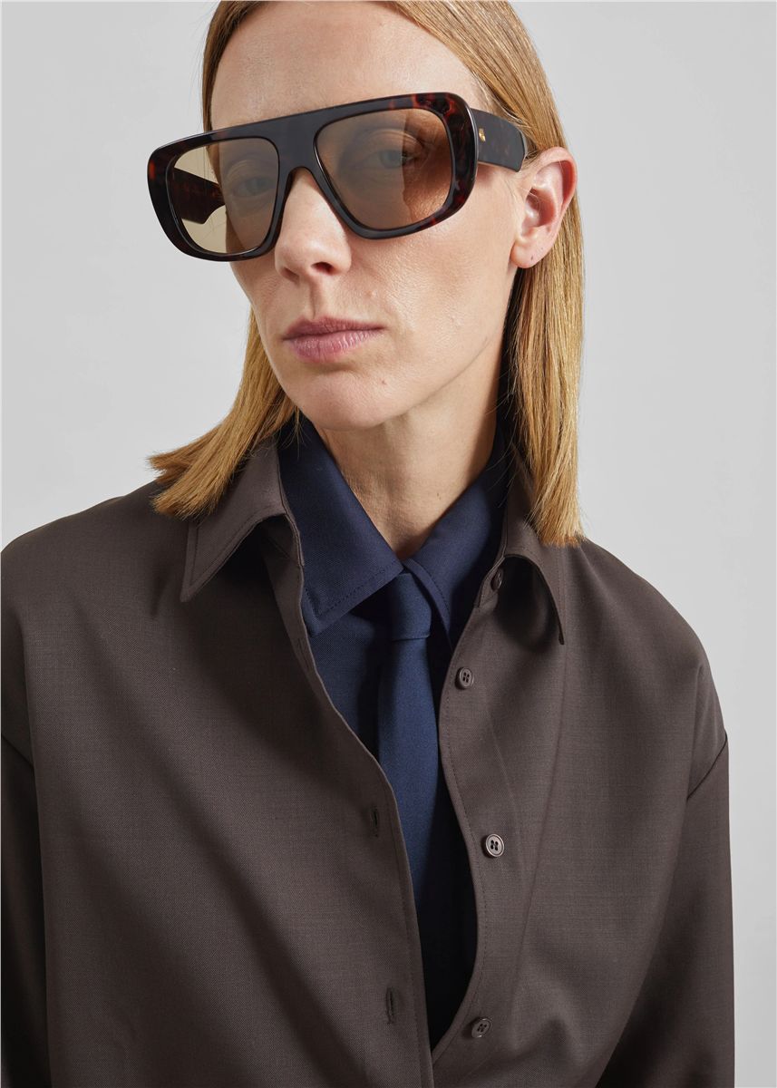 Peri tie neck shirt-THE FRANKIE SHOP-Verso