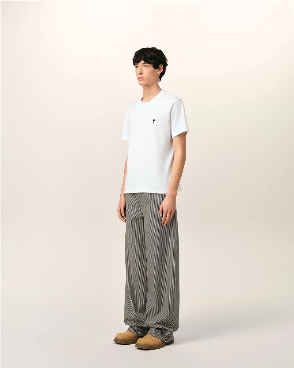 cotton t-shirt with ami de coeur-AMI-Verso