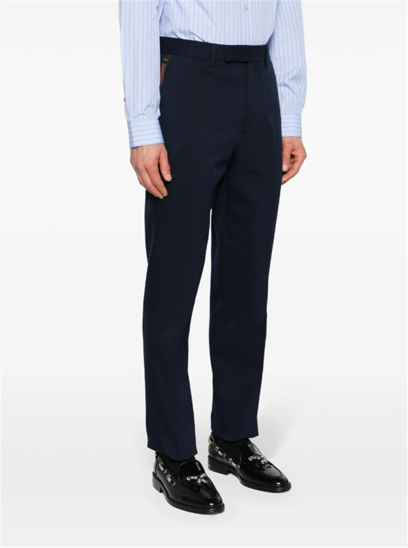 WEB-DETAIL TAILORED TROUSERS