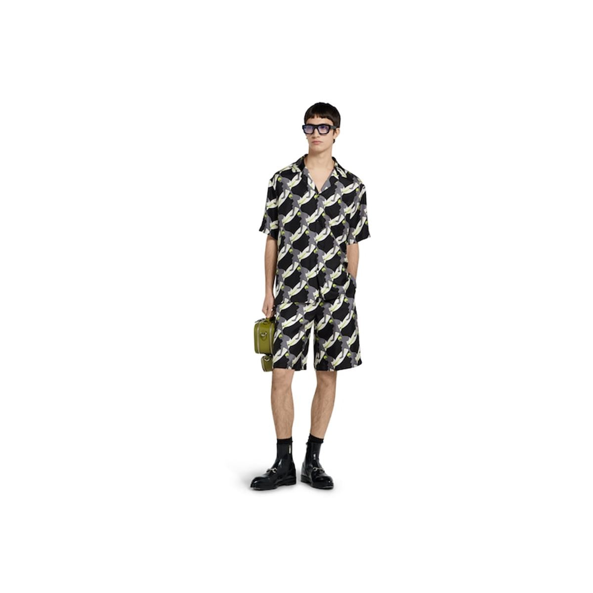 PRINTED SILK BOWLING SHIRT - GUCCI - Verso