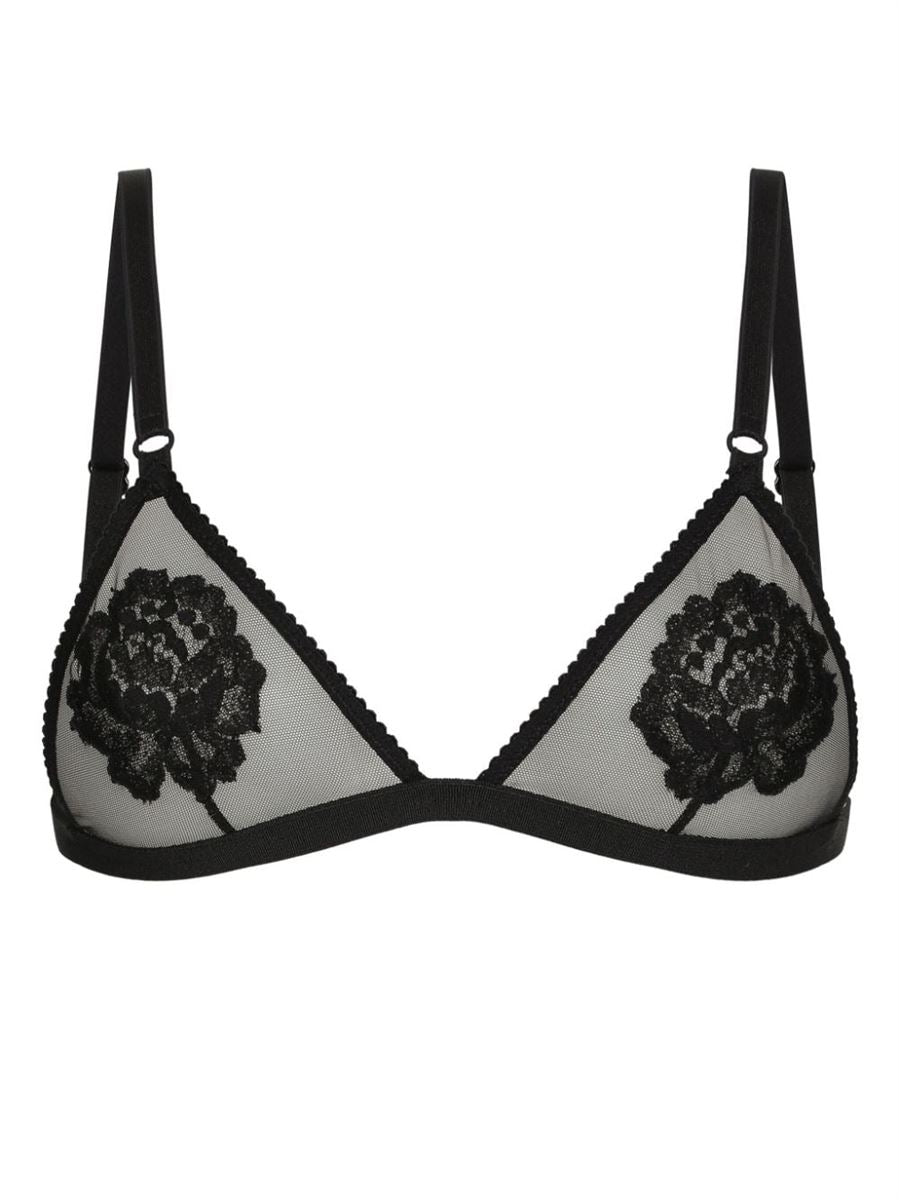 FLORAL-MOTIF TRIANGLE BRA DOLCE & GABBANA