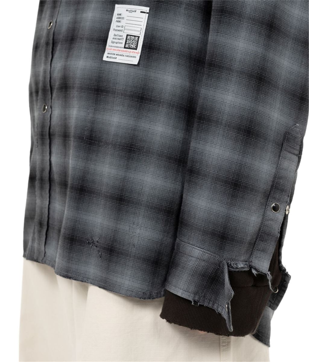 HOODIE COMBINE CHECKERED SHIRT - MAISON MIHARA YASUHIRO - Verso