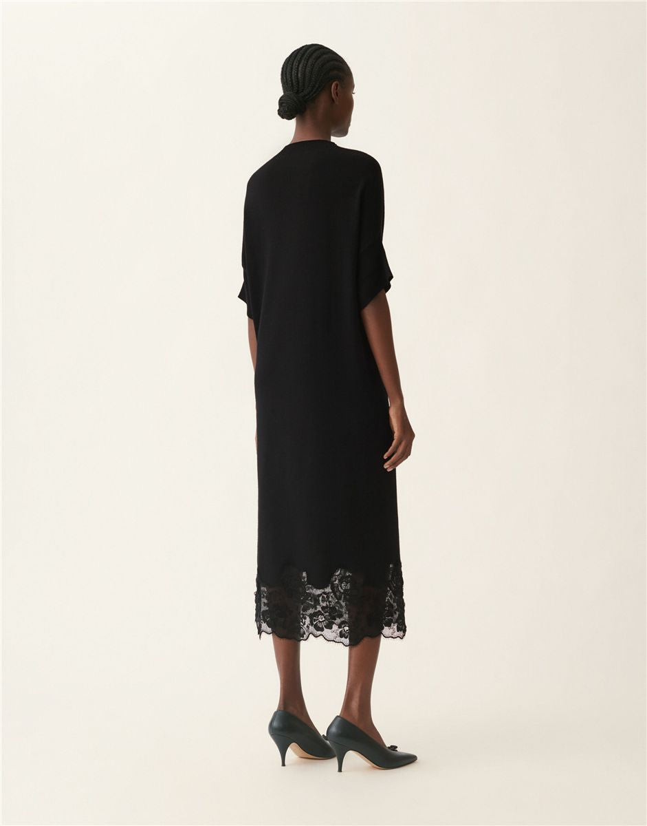 Kimono wool dress-FABIANA FILIPPI-Verso