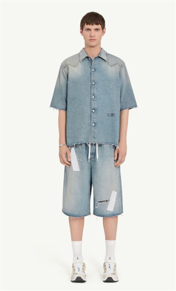 DENIM SHORT SLEEVE SHIRT - MM6 - Verso