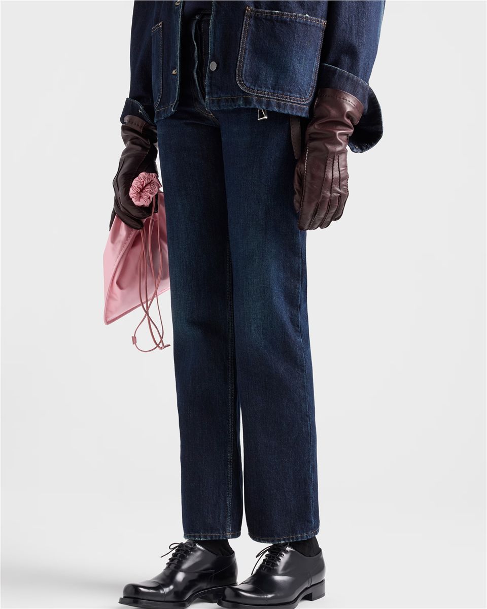 Five-pocket denim jeans-PRADA-Verso