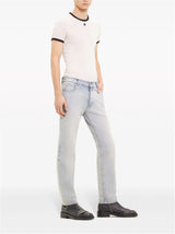 TAPERED-LEG COTTON JEANS