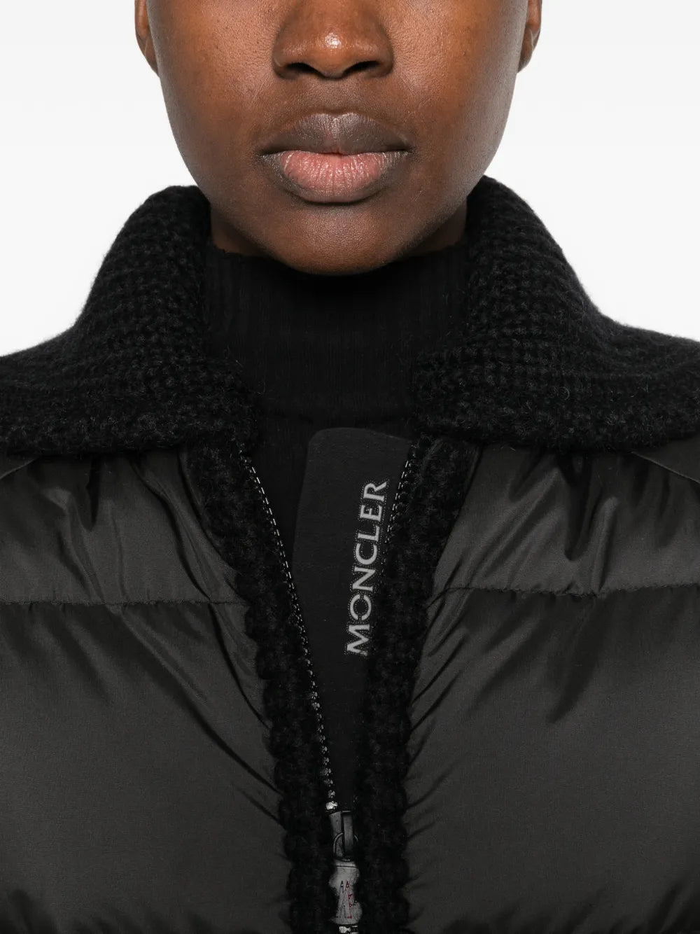 Grenoble jolie quilted wool-trim puffer jacket-MONCLER-Verso