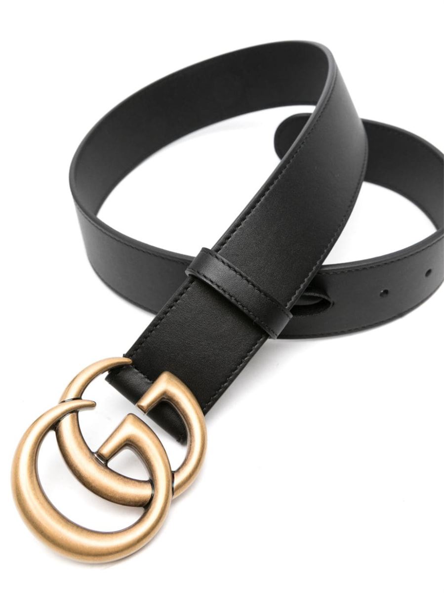 DOUBLE G LEATHER BELT GUCCI