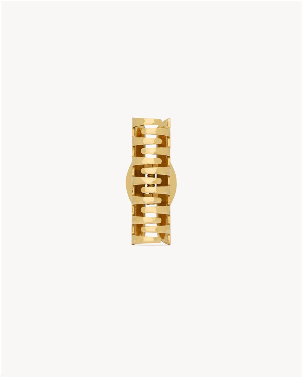 Cassandre claw clip in hammered metal-SAINT LAURENT-Verso