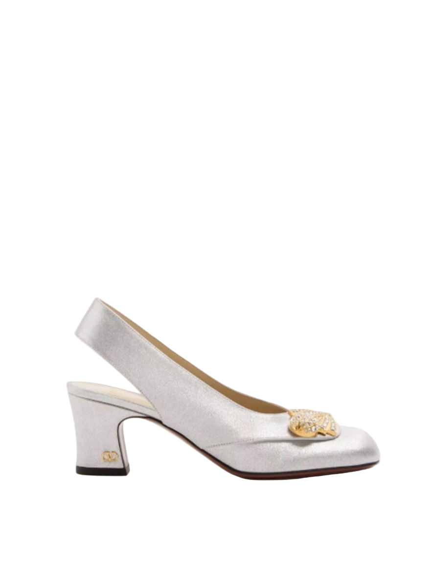 adamantine slingback pumps in glitter fabric-VALENTINO-Verso