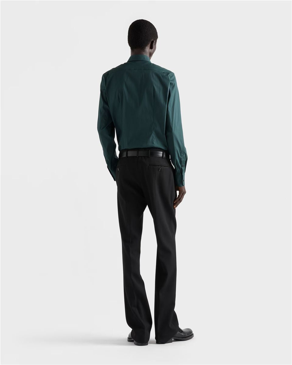 Stretch cotton shirt-PRADA-Verso