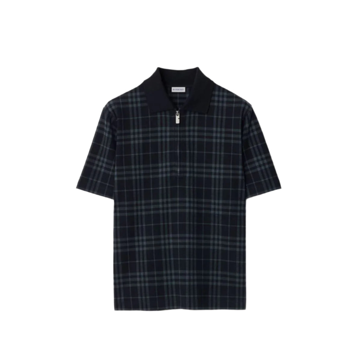 CHECK STRETCH COTTON BLEND POLO SHIRT -  BURBERRY -  Verso