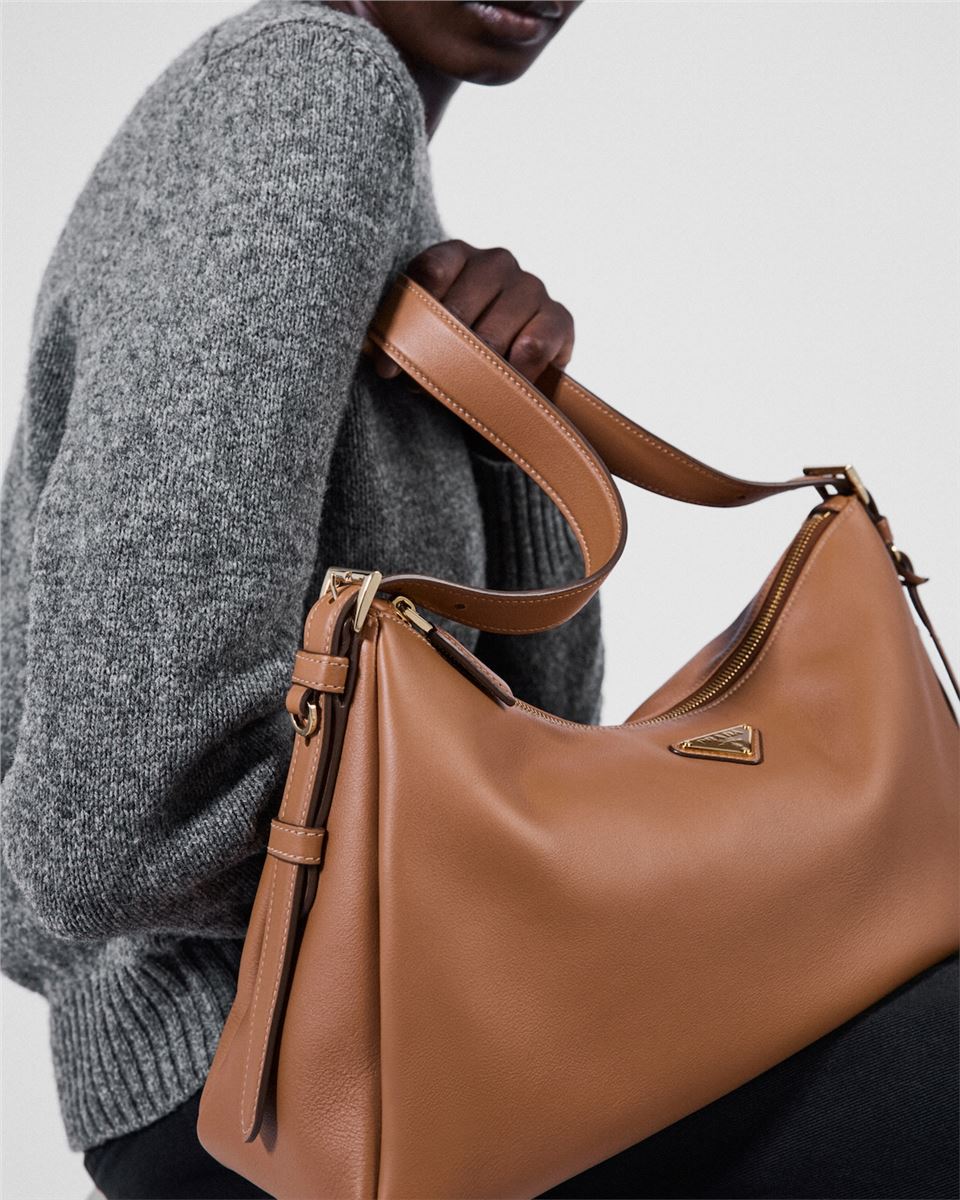 aimée large leather shoulder bag-PRADA-Verso