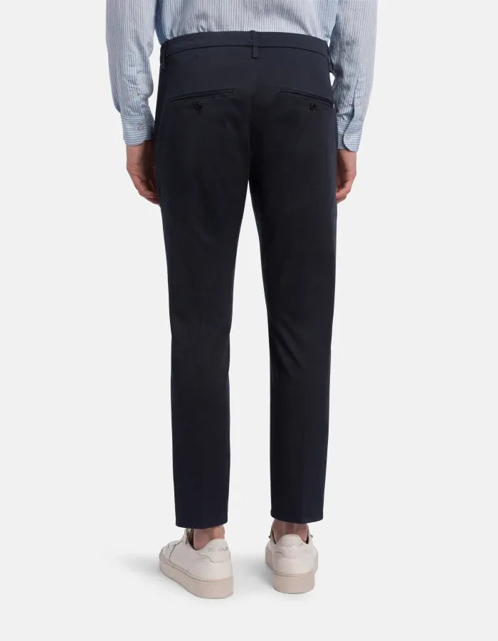 Alfredo slim-fit trousers in compact gabardine-DONDUP-Verso