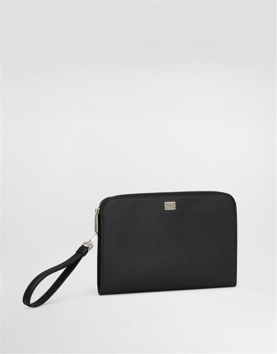 Alpine calfskin sicily clutch bag-DOLCE & GABBANA-Verso