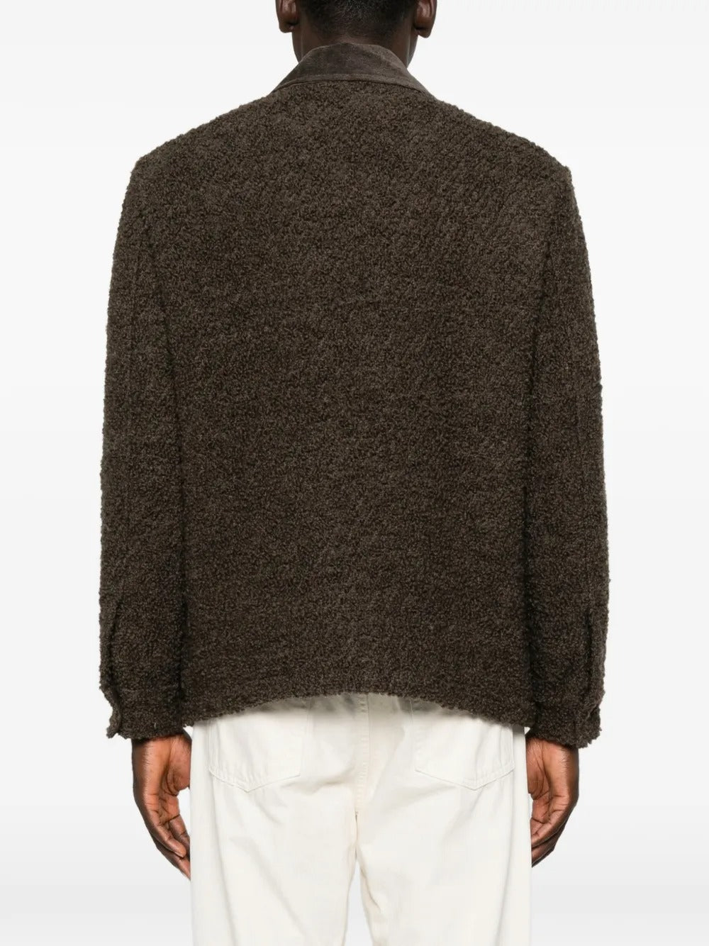 Amaranto bouclé corduroy-collar jacket-AMARÁNTO-Verso