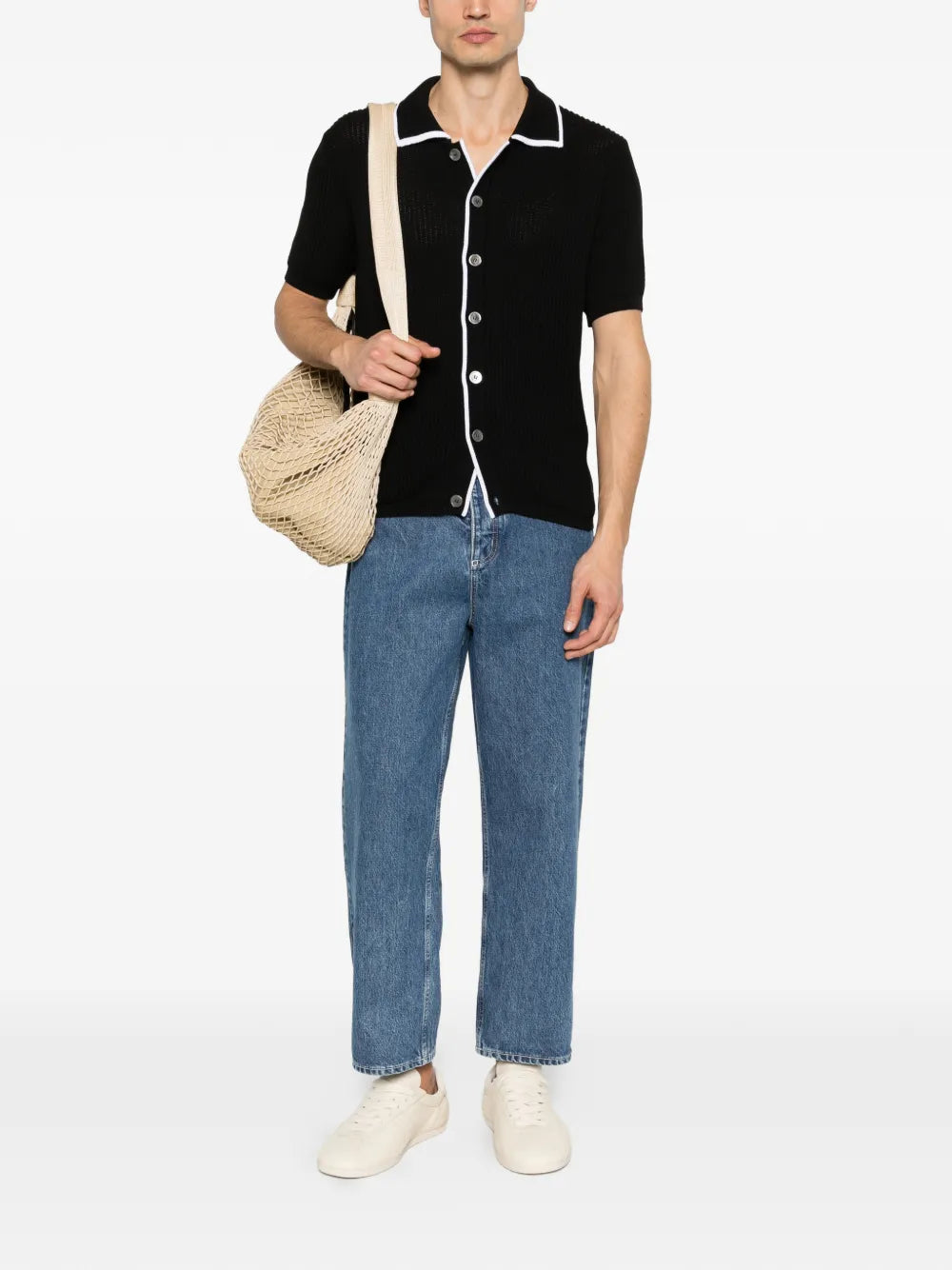 Amaranto button-up contrast-trim shirt-AMARÁNTO-Verso