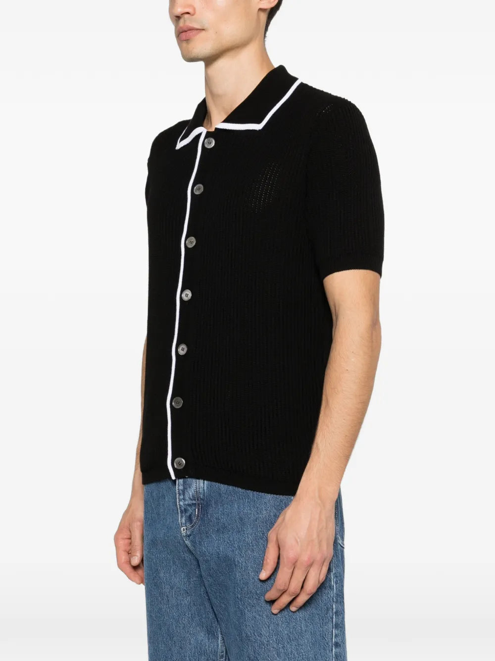 Amaranto button-up contrast-trim shirt-AMARÁNTO-Verso