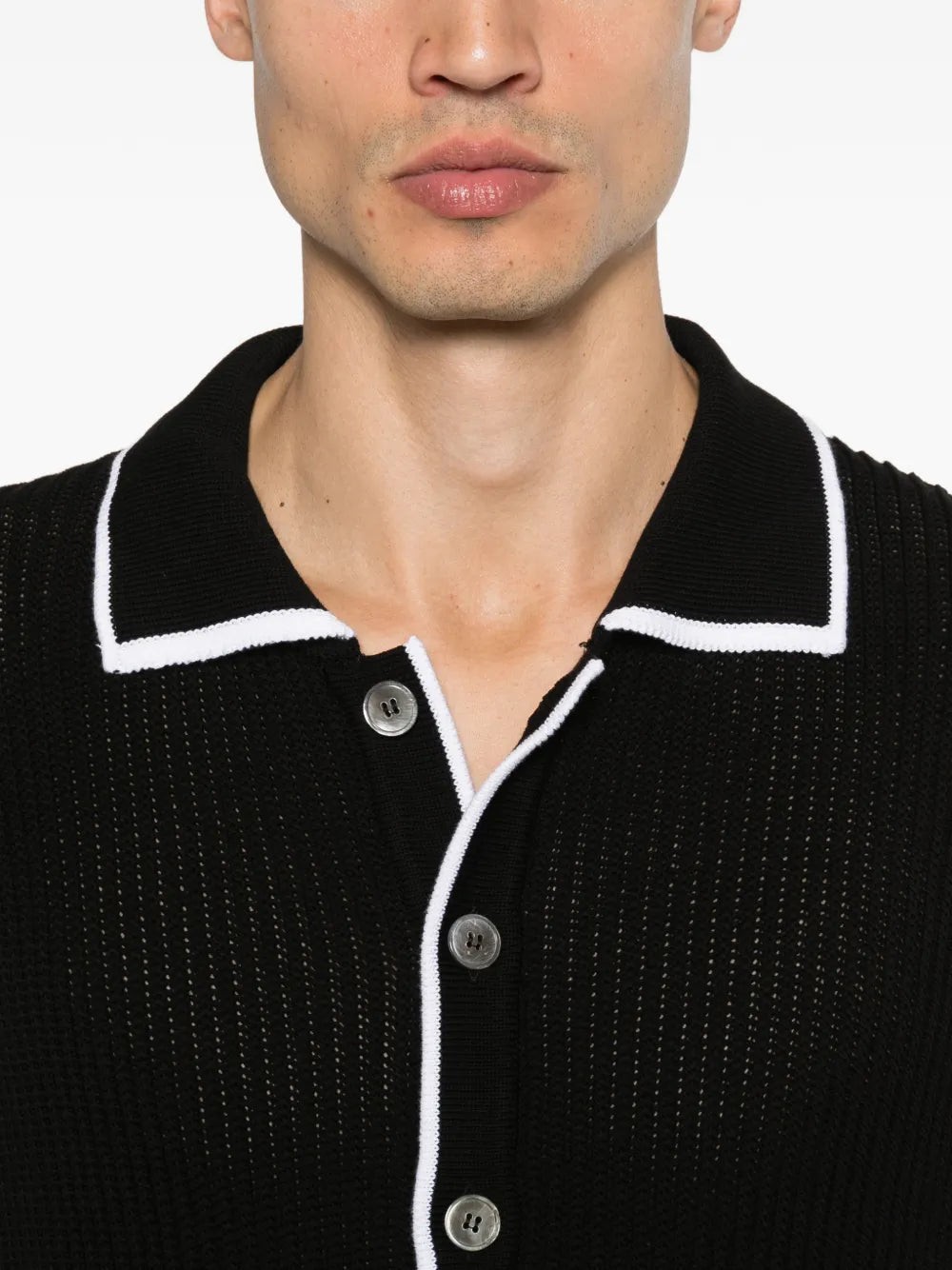 Amaranto button-up contrast-trim shirt-AMARÁNTO-Verso