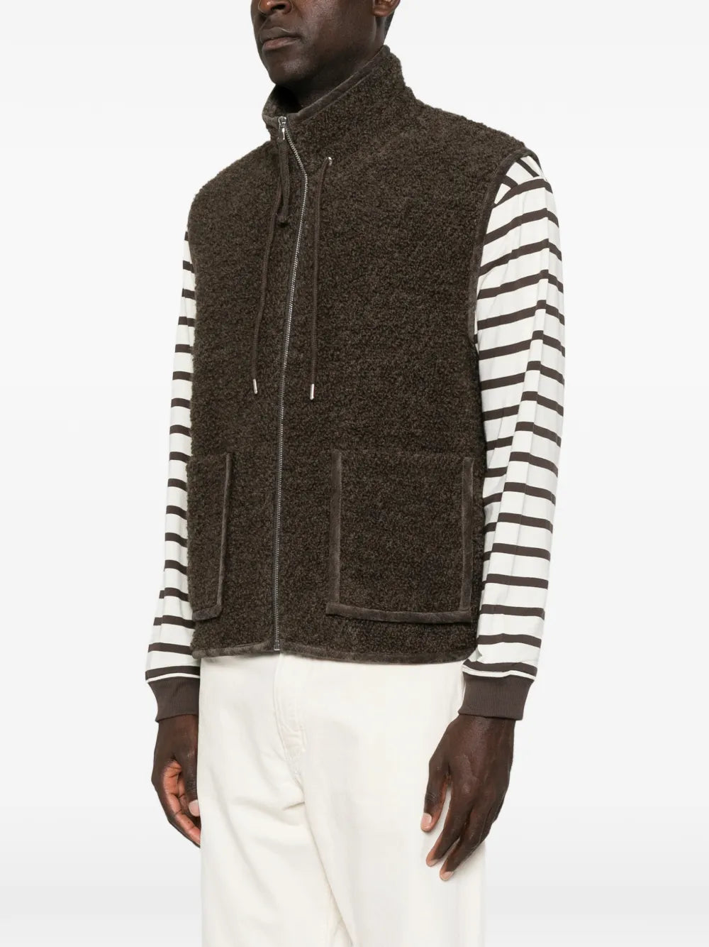 Amaranto fleece zip-up gilet-AMARÁNTO-Verso