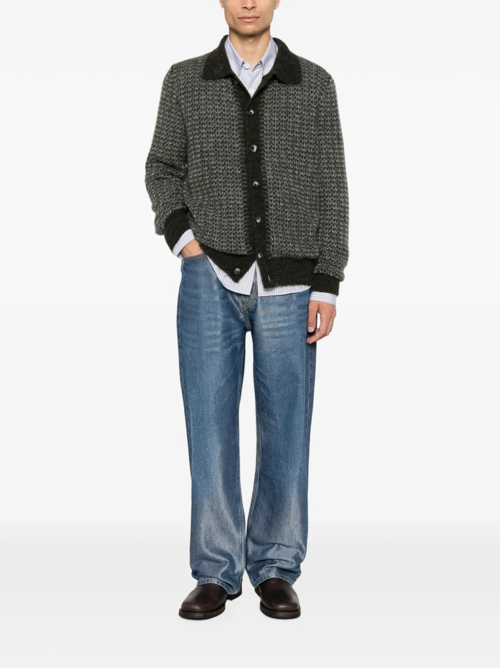 Amaranto patterned-knit cardigan-AMARÁNTO-Verso