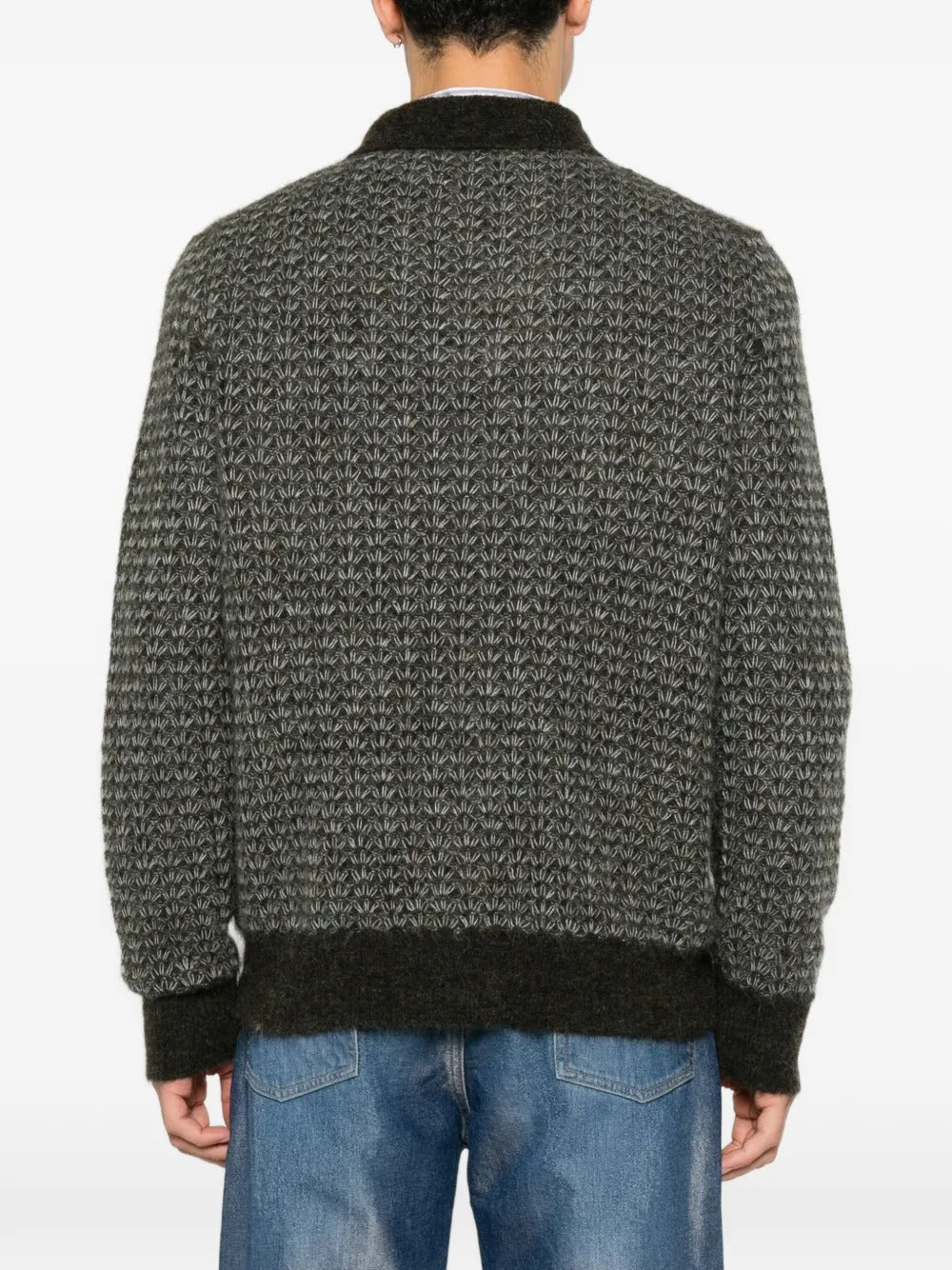 Amaranto patterned-knit cardigan-AMARÁNTO-Verso