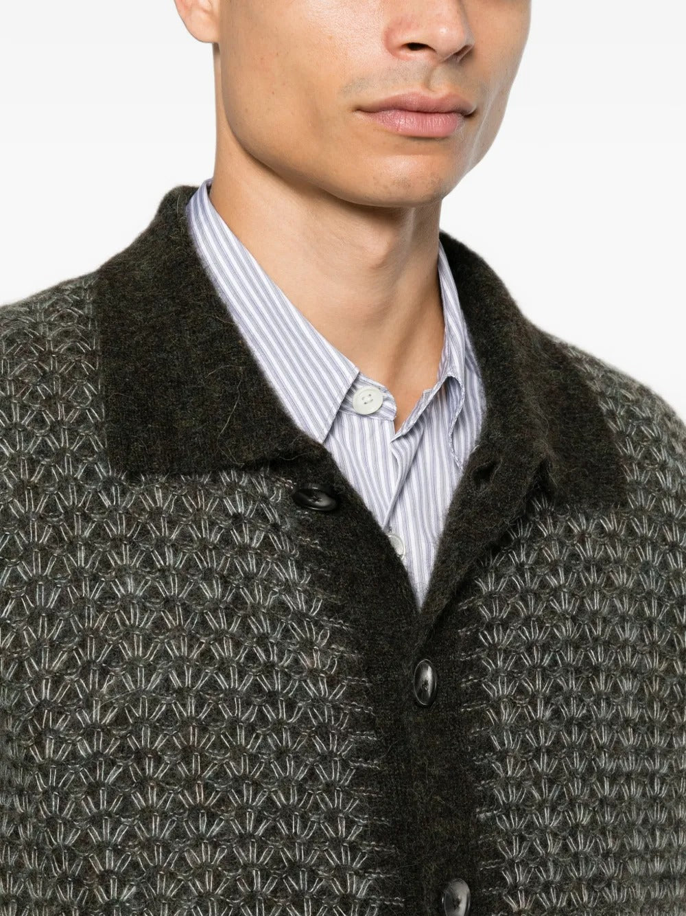 Amaranto patterned-knit cardigan-AMARÁNTO-Verso
