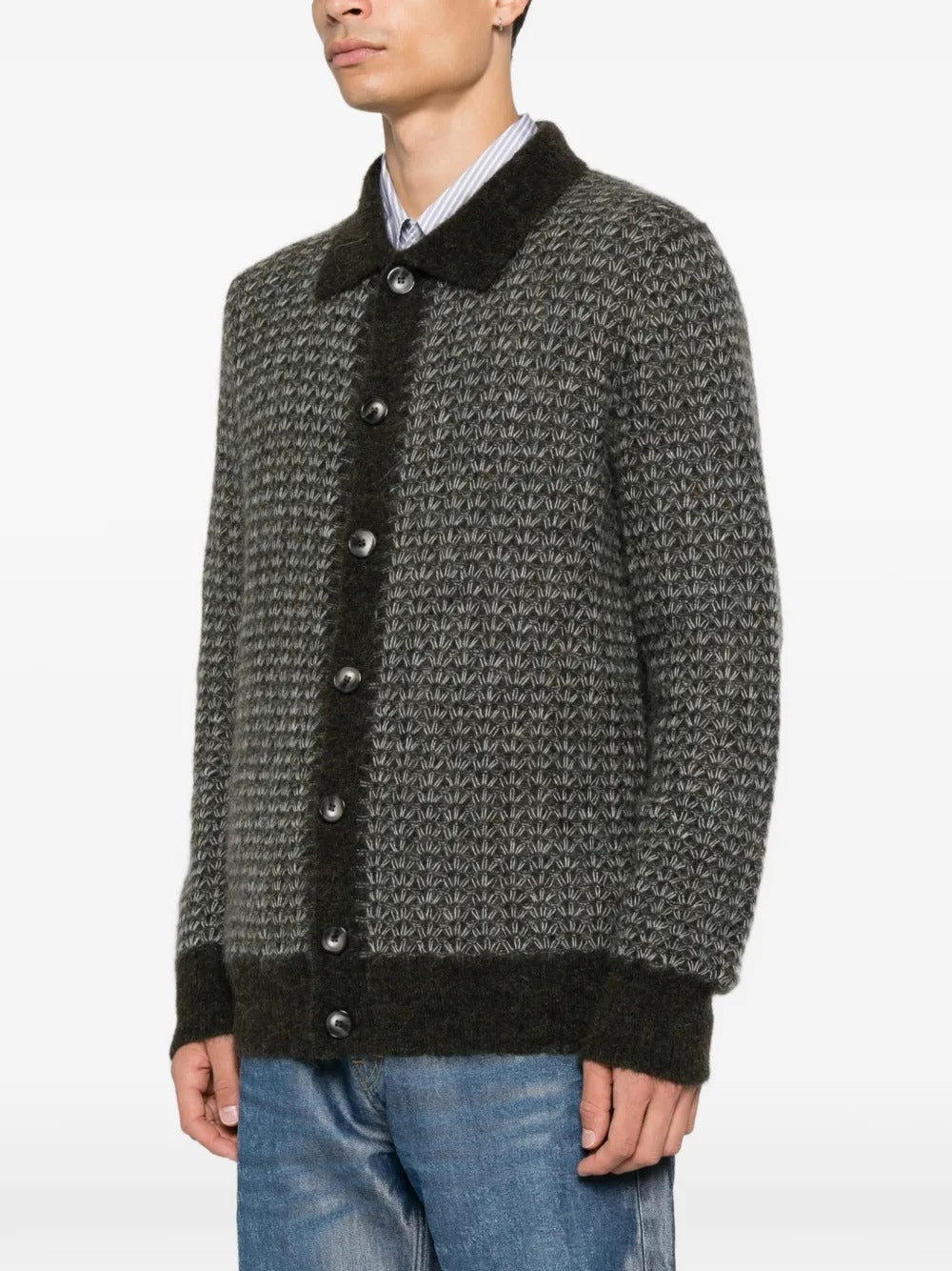 Amaranto patterned-knit cardigan-AMARÁNTO-Verso