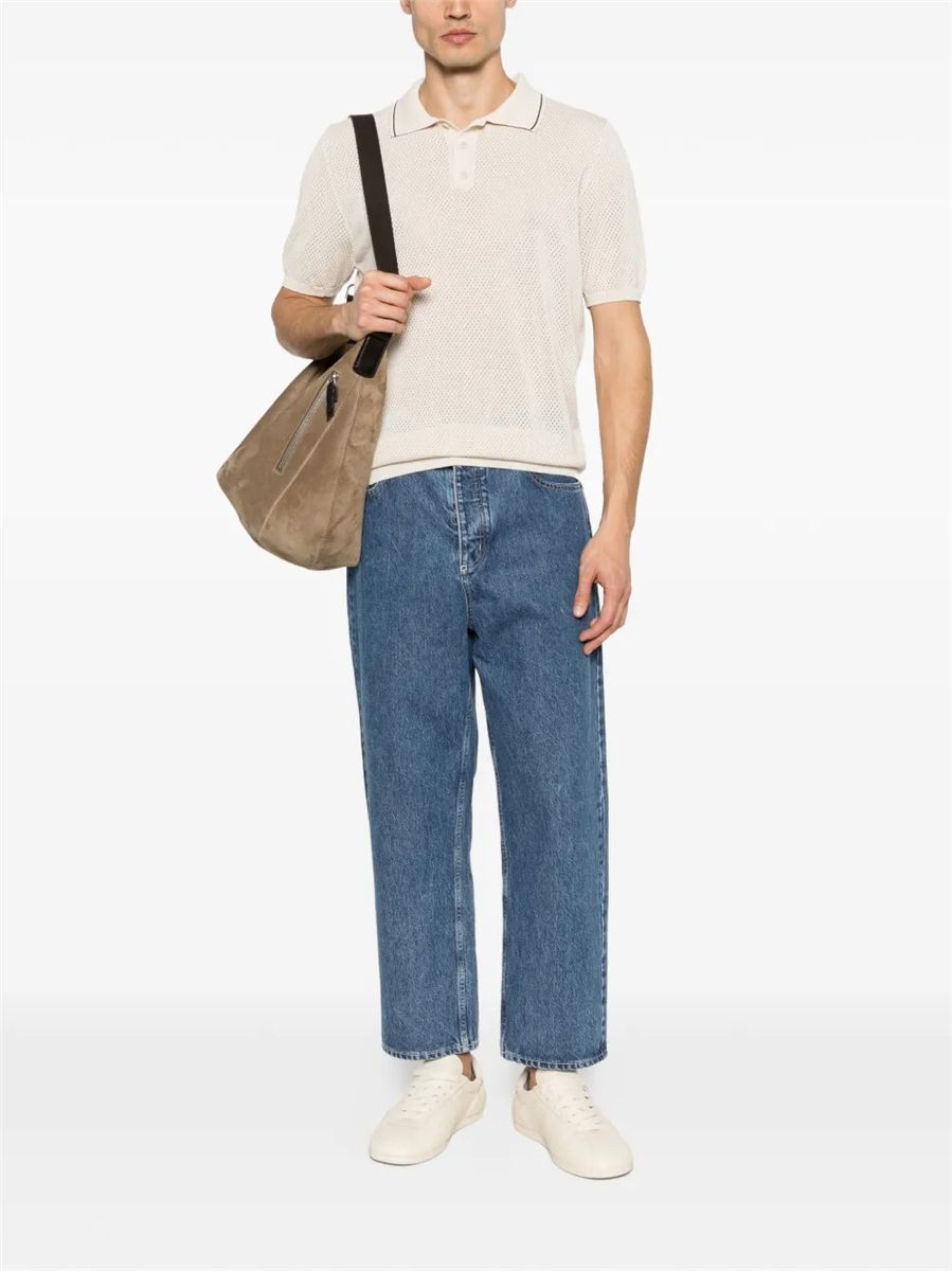 Amaranto perforated polo shirt-AMARÁNTO-Verso