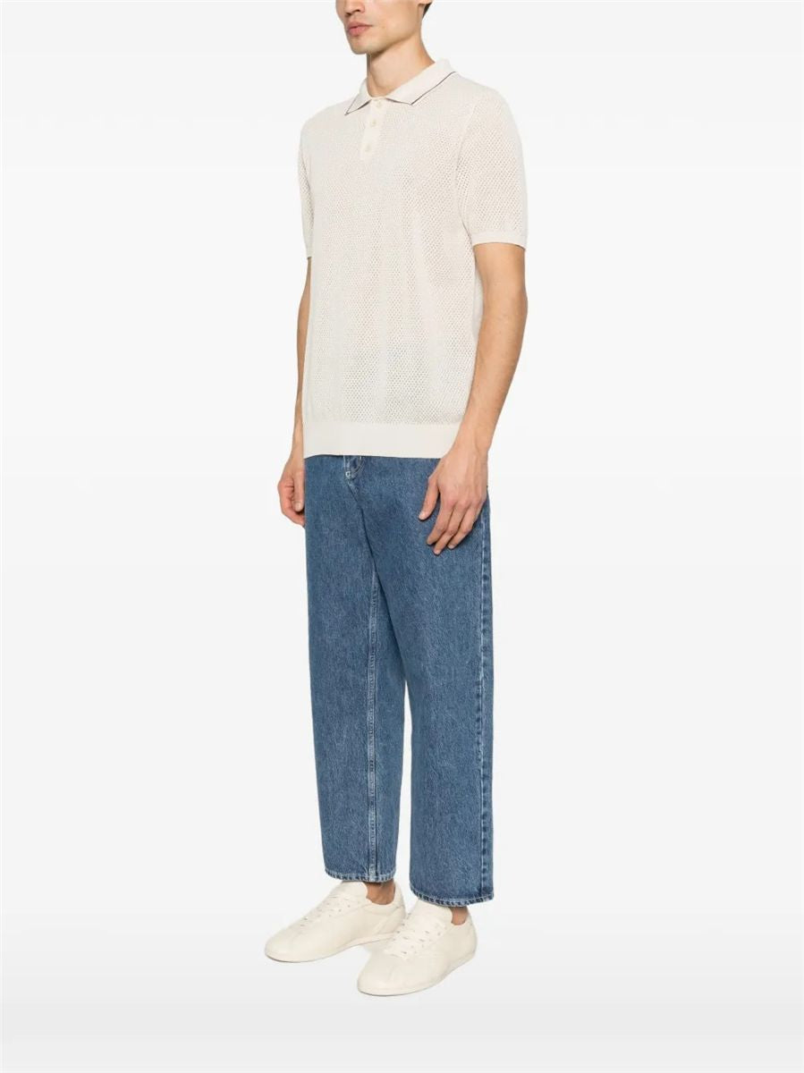 Amaranto perforated polo shirt-AMARÁNTO-Verso