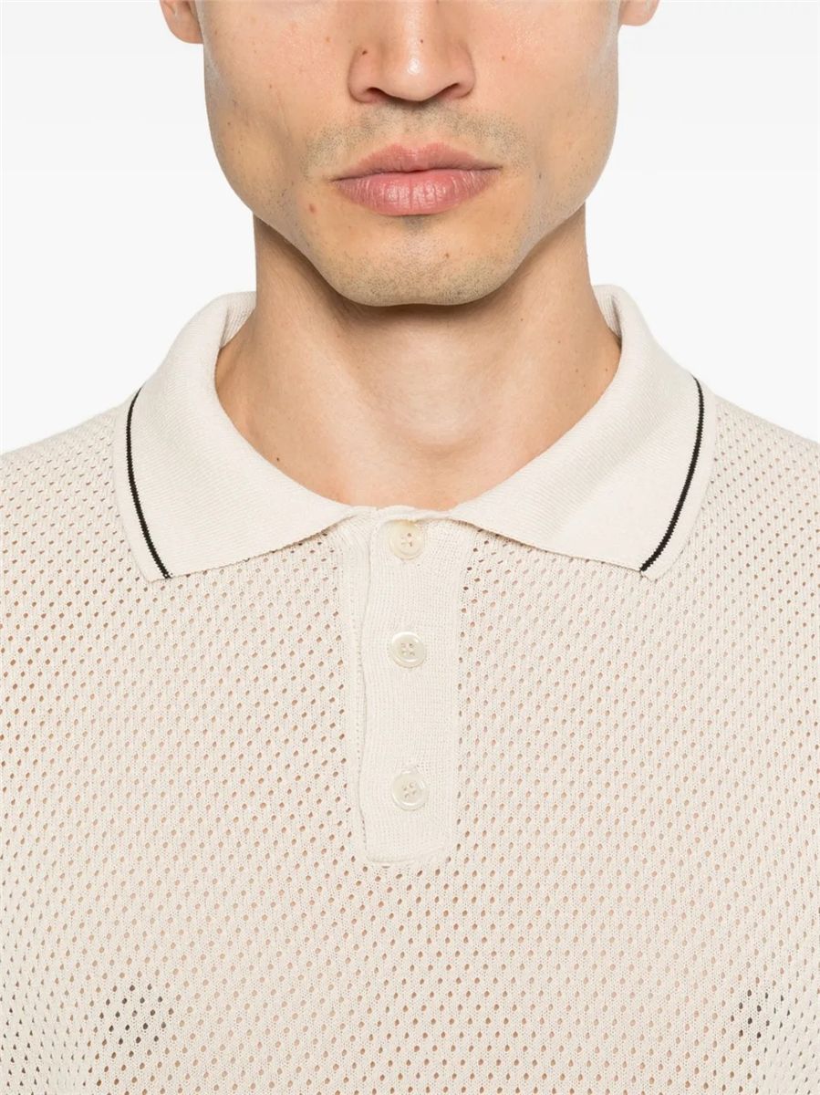 Amaranto perforated polo shirt-AMARÁNTO-Verso