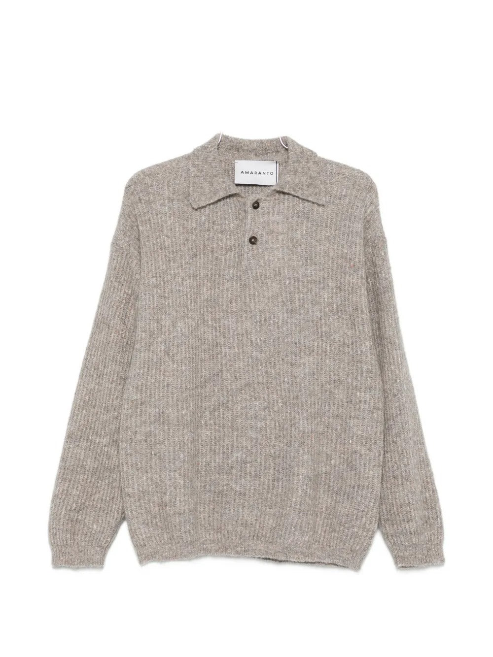 Amaranto ribbed-knit button-up sweater-AMARÁNTO-312907-S-Verso